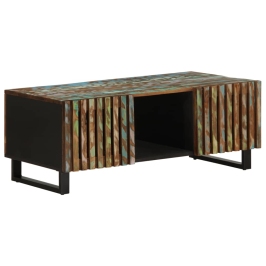 Mesa de centro de madera maciza de acacia 100x55x40 cm