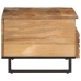 Mesa de centro de madera maciza de mango rugosa 80x55x40 cm