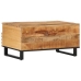 Mesa de centro de madera maciza de mango rugosa 80x55x40 cm