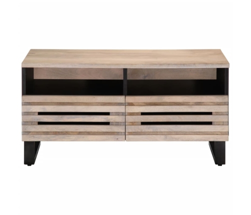 Mesa de centro de madera maciza de mango 80x55x40 cm