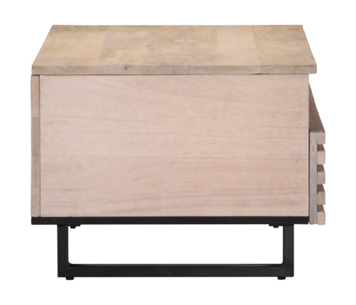 Mesa de centro de madera maciza de mango 80x55x40 cm