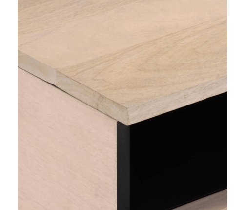 Mesa de centro de madera maciza de mango 80x55x40 cm