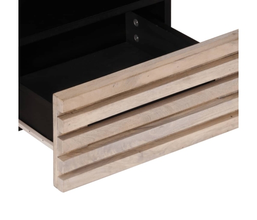 Mesa de centro de madera maciza de mango 80x55x40 cm