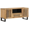 Mueble de TV madera maciza de mango rugosa 100x34x46 cm