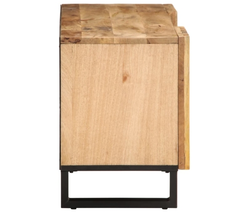 Mueble de TV madera maciza de mango rugosa 100x34x46 cm