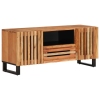 Mueble de TV madera maciza de acacia 100x34x46 cm