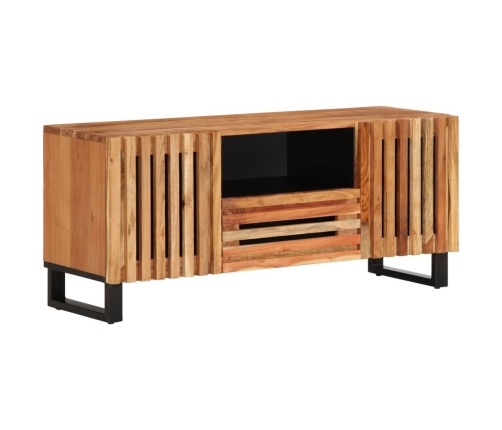 Mueble de TV madera maciza de acacia 100x34x46 cm