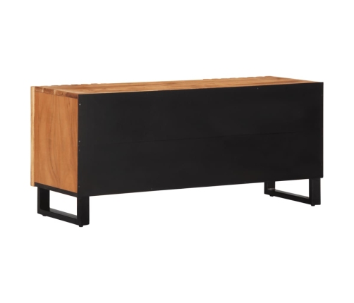 Mueble de TV madera maciza de acacia 100x34x46 cm