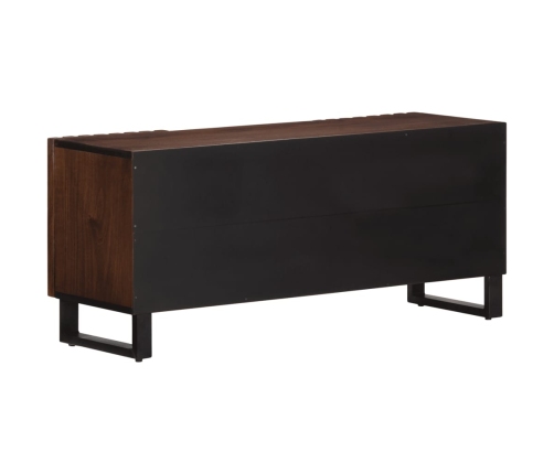 Mueble de TV madera maciza mango marrón 100x34x46 cm