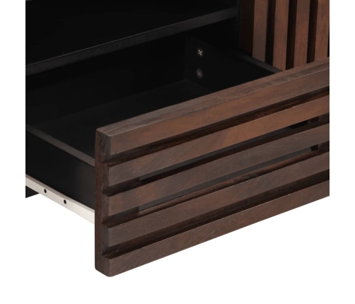 Mueble de TV madera maciza mango marrón 100x34x46 cm