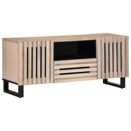 Mueble de TV madera maciza de mango 100x34x46 cm