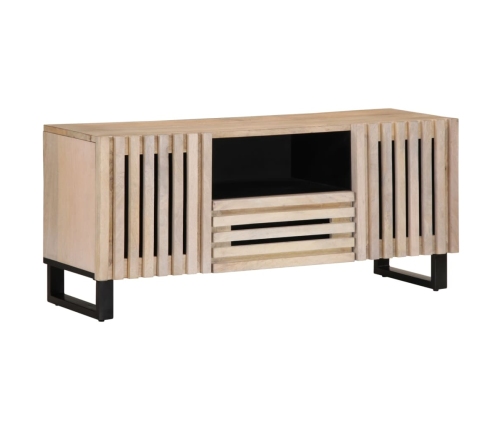 Mueble de TV madera maciza de mango 100x34x46 cm