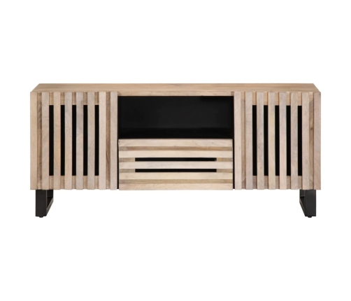 Mueble de TV madera maciza de mango 100x34x46 cm