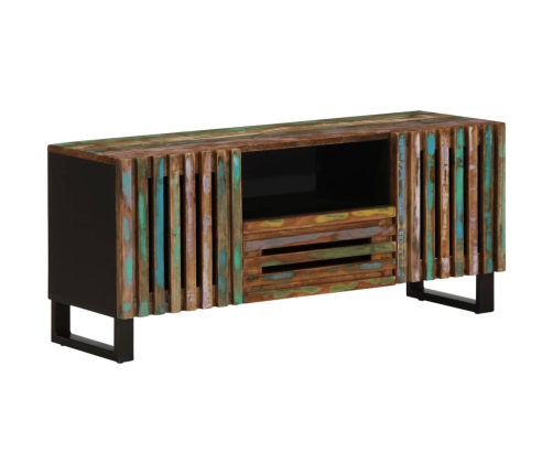 Mueble de TV madera maciza de acacia 100x34x46 cm