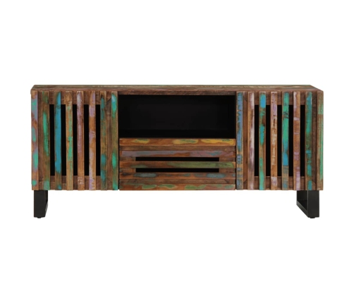 Mueble de TV madera maciza de acacia 100x34x46 cm