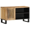 Mueble de TV madera maciza de mango rugosa 80x34x46 cm