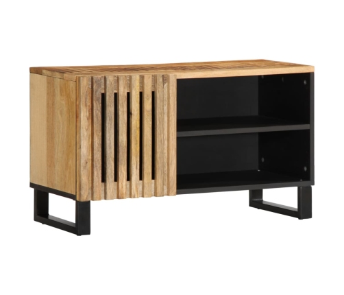 Mueble de TV madera maciza de mango rugosa 80x34x46 cm