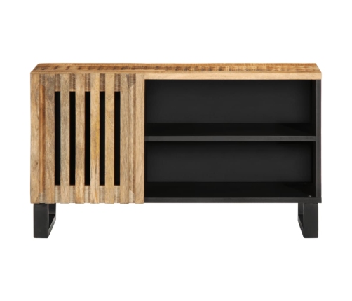 Mueble de TV madera maciza de mango rugosa 80x34x46 cm