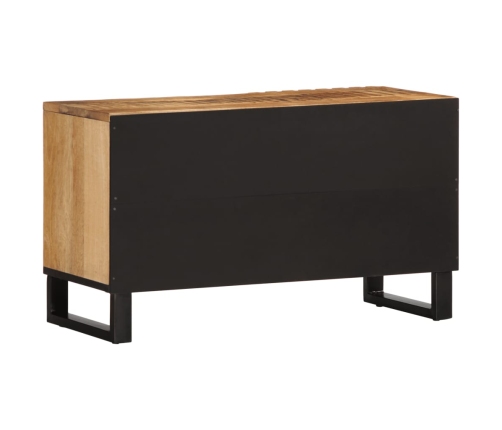 Mueble de TV madera maciza de mango rugosa 80x34x46 cm