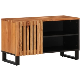 Mueble de TV madera maciza de acacia 80x34x46 cm