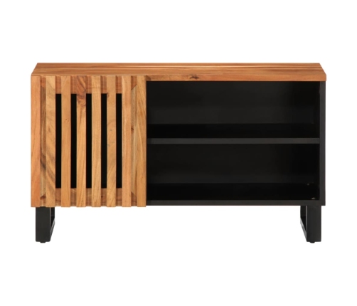 Mueble de TV madera maciza de acacia 80x34x46 cm