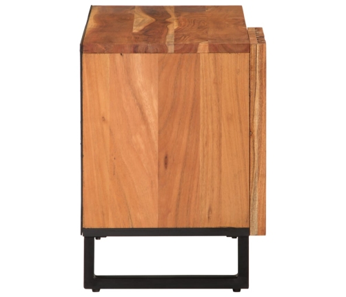 Mueble de TV madera maciza de acacia 80x34x46 cm