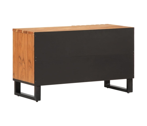 Mueble de TV madera maciza de acacia 80x34x46 cm