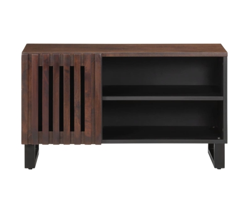 Mueble de TV madera maciza mango marrón 80x34x46 cm