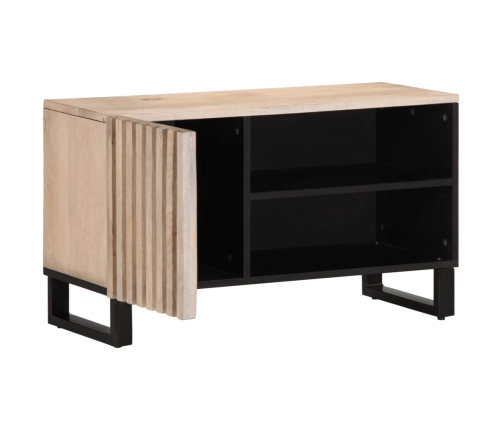 Mueble de TV madera maciza de mango 80x34x46 cm