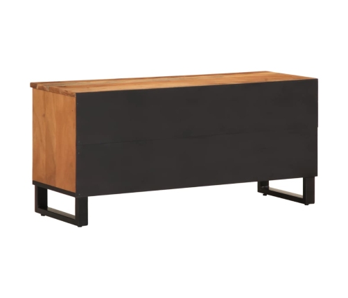 Mueble de TV madera maciza de acacia 100x34x46 cm