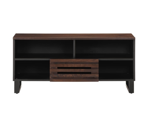 Mueble de TV madera maciza mango marrón 100x34x46 cm