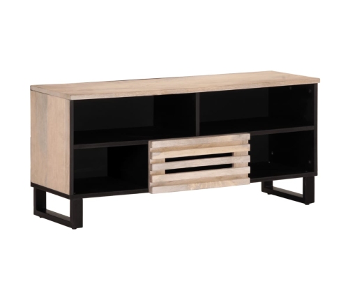 Mueble de TV madera maciza de mango 100x34x46 cm