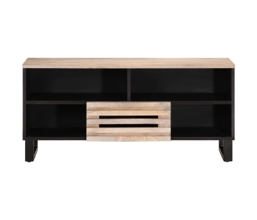 Mueble de TV madera maciza de mango 100x34x46 cm