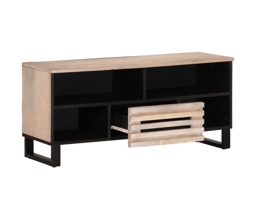 Mueble de TV madera maciza de mango 100x34x46 cm