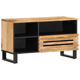 Mueble de TV madera maciza de mango rugosa 80x34x46 cm