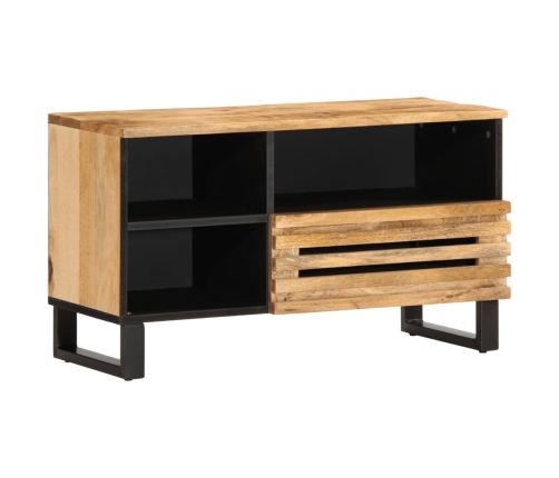 Mueble de TV madera maciza de mango rugosa 80x34x46 cm