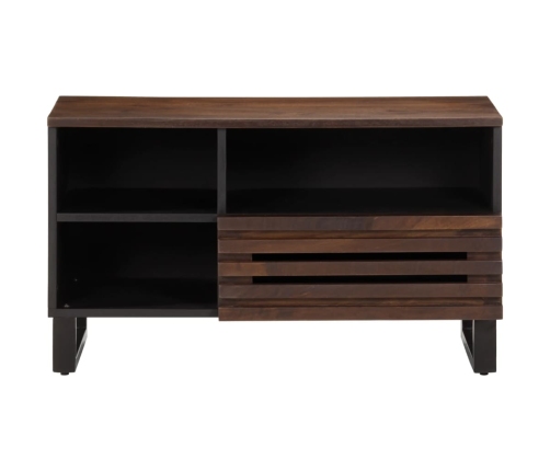 Mueble de TV madera maciza mango marrón 80x34x46 cm