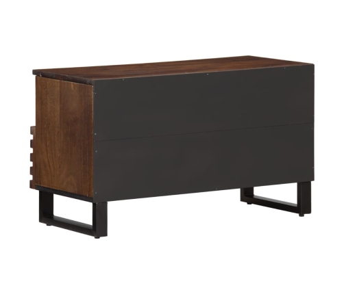 Mueble de TV madera maciza mango marrón 80x34x46 cm