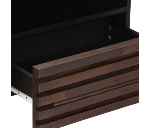 Mueble de TV madera maciza mango marrón 80x34x46 cm