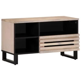 Mueble de TV madera maciza de mango 80x34x46 cm