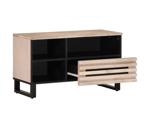 Mueble de TV madera maciza de mango 80x34x46 cm