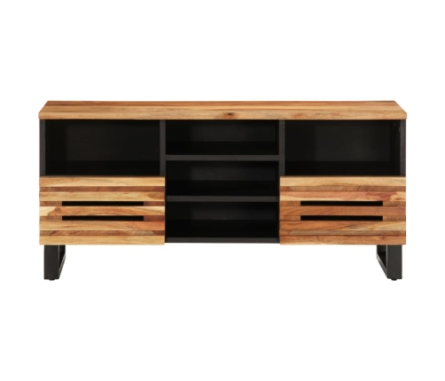 Mueble de TV madera maciza de acacia 100x34x46 cm