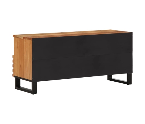 Mueble de TV madera maciza de acacia 100x34x46 cm