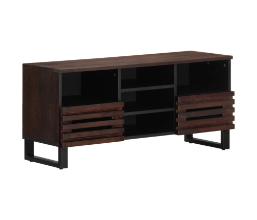 Mueble de TV madera maciza mango marrón 100x34x46 cm