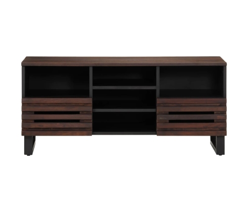 Mueble de TV madera maciza mango marrón 100x34x46 cm