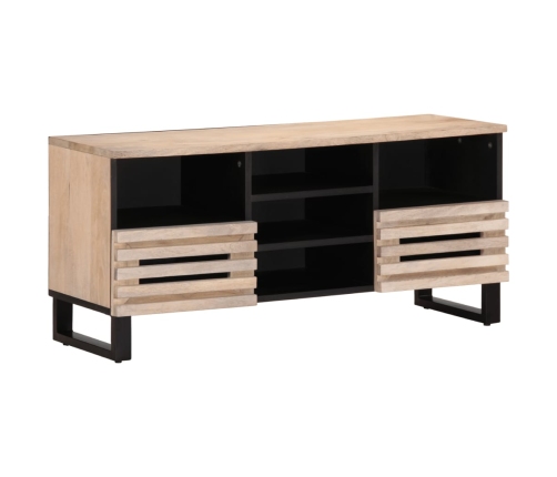 Mueble de TV madera maciza de mango 100x34x46 cm