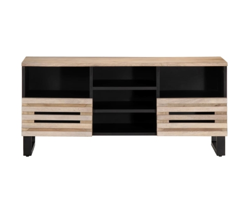 Mueble de TV madera maciza de mango 100x34x46 cm