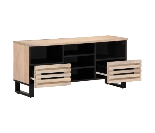 Mueble de TV madera maciza de mango 100x34x46 cm