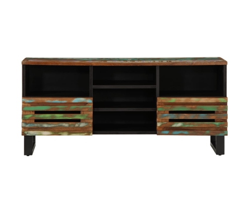 Mueble de TV madera maciza de acacia 100x34x46 cm