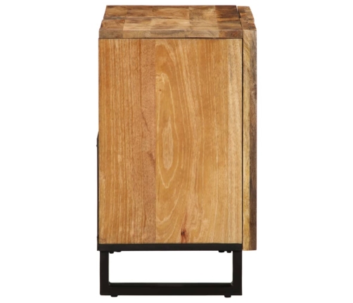 Armario de lavabo para baño madera maciza de mango 62x34x58 cm